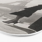 1920 Woman at the Gate, Eiffel Tower black and white photography / jazz age black & white photograph Bath Mat Gallery Image 3