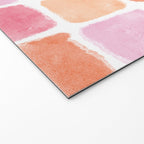 Watercolor Grid Pattern in Warm Pastels Welcome Mat Gallery Image 2