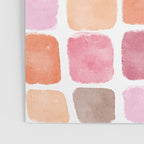 Watercolor Grid Pattern in Warm Pastels Poster Gallery Image 3