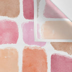 Watercolor Grid Pattern in Warm Pastels Wall Tapestry Gallery Image 3