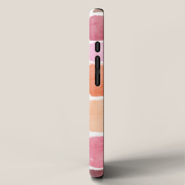 Watercolor Grid Pattern in Warm Pastels iPhone Case Gallery Image 2