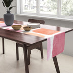 Watercolor Grid Pattern in Warm Pastels Table Runner Gallery Image 2