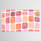 Watercolor Grid Pattern in Warm Pastels Tablecloth Gallery Image 2