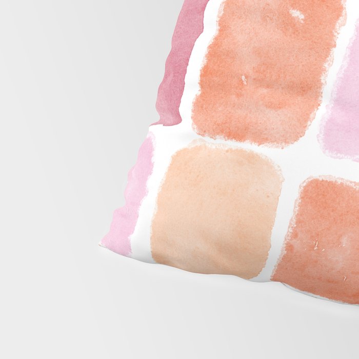 Watercolor Grid Pattern in Warm Pastels Pillow Sham Gallery Image 4