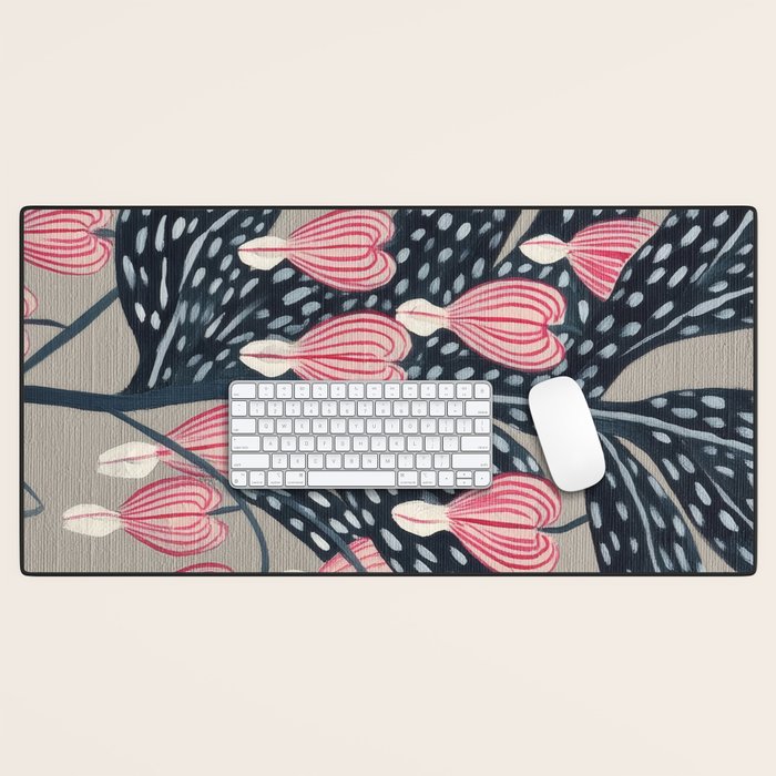 Bleeding Heart Flower Drawing Desk Mat Gallery Image 1