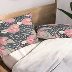 Bleeding Heart Flower Drawing Pillow Sham Gallery Image 2