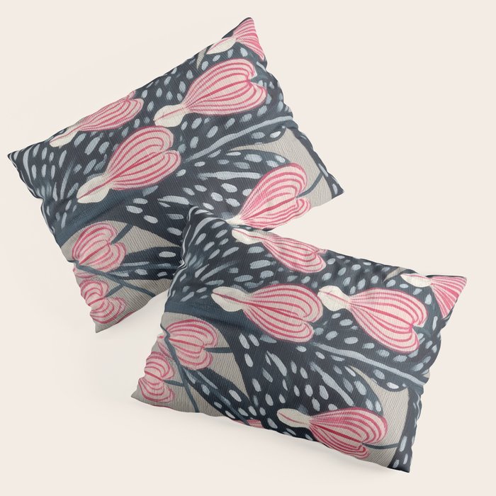Bleeding Heart Flower Drawing Pillow Sham Gallery Image 3