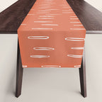 Boho, Raindrops Pattern in Terracotta Table Runner Gallery Image 1