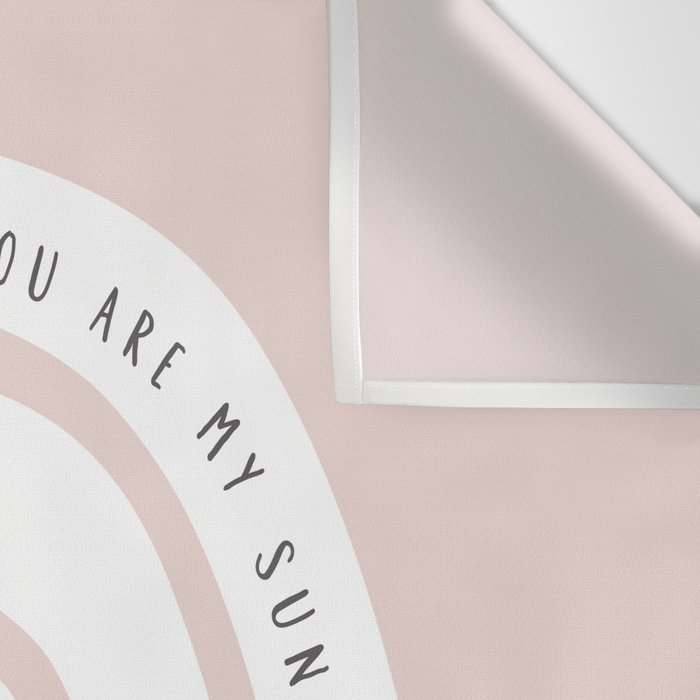 Boho Pink Rainbow - Pink & White Rainbow Pattern - Kids Rainbow Nursery Wall Tapestry Gallery Image 3