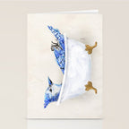 Blue Jay Bird Bath Clawfoot Tub Stationery Card Gallery Image 2