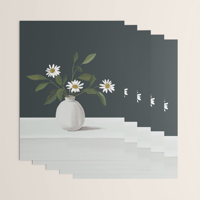 Minimalist Daisy Flowers 2 Wrapping Paper Gallery Image 3