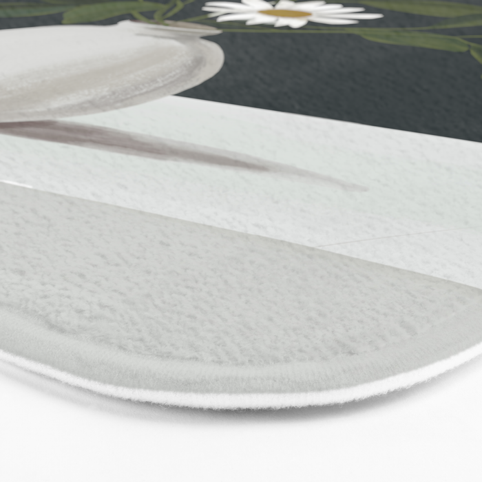 Minimalist Daisy Flowers 2 Bath Mat Gallery Image 3