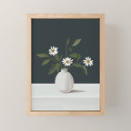 Minimalist Daisy Flowers 2 Mini Art Print Gallery Image 1