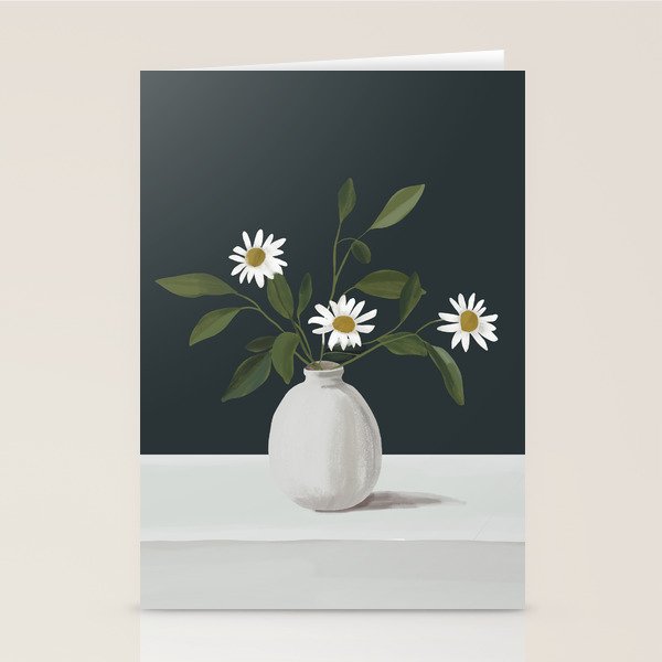 Minimalist Daisy Flowers 2 Stationery Card Gallery Image 2