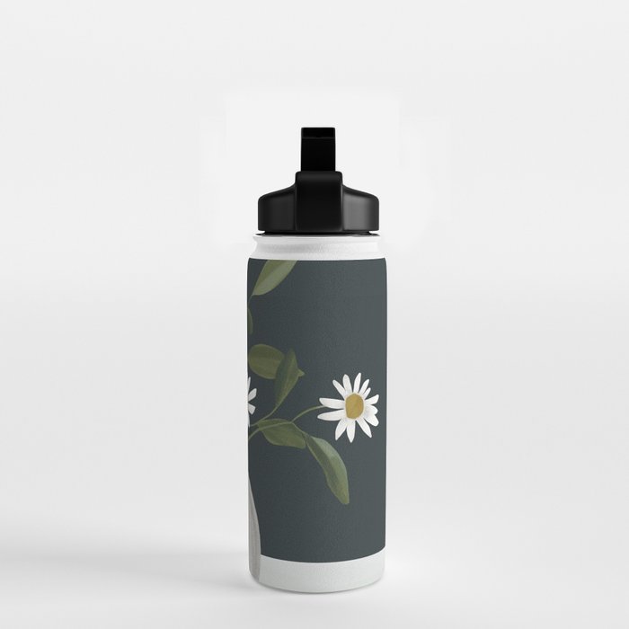 Minimalist Daisy Flowers 2 Water Bottle Gallery Image 2