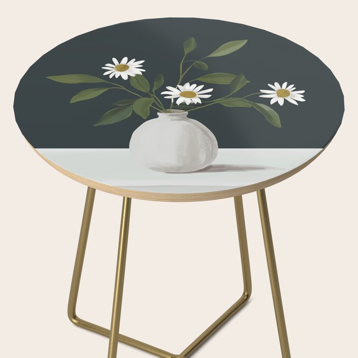 Minimalist Daisy Flowers 2 Side Table Gallery Image 2