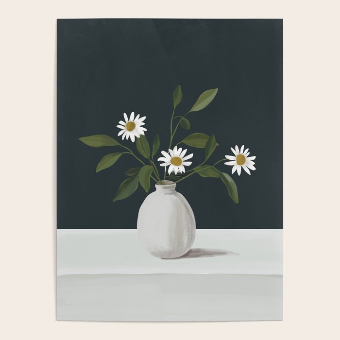 Minimalist Daisy Flowers 2 Poster Gallery Image 1