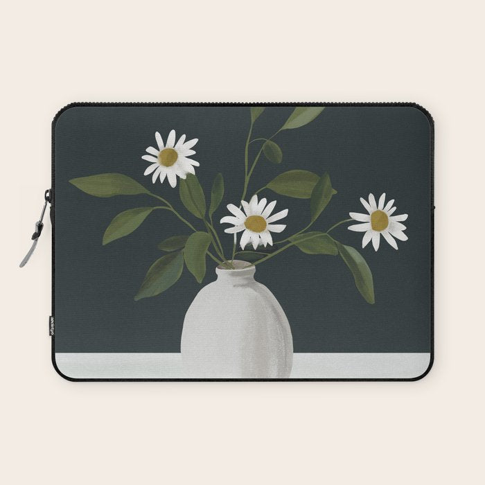Minimalist Daisy Flowers 2 Laptop Sleeve Gallery Image 1