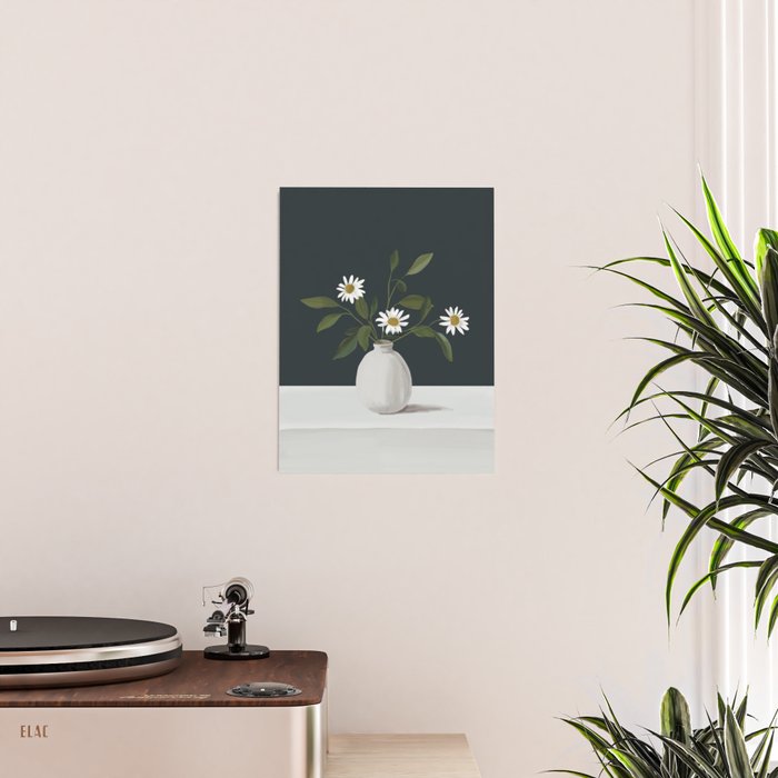 Minimalist Daisy Flowers 2 Poster Gallery Image 2