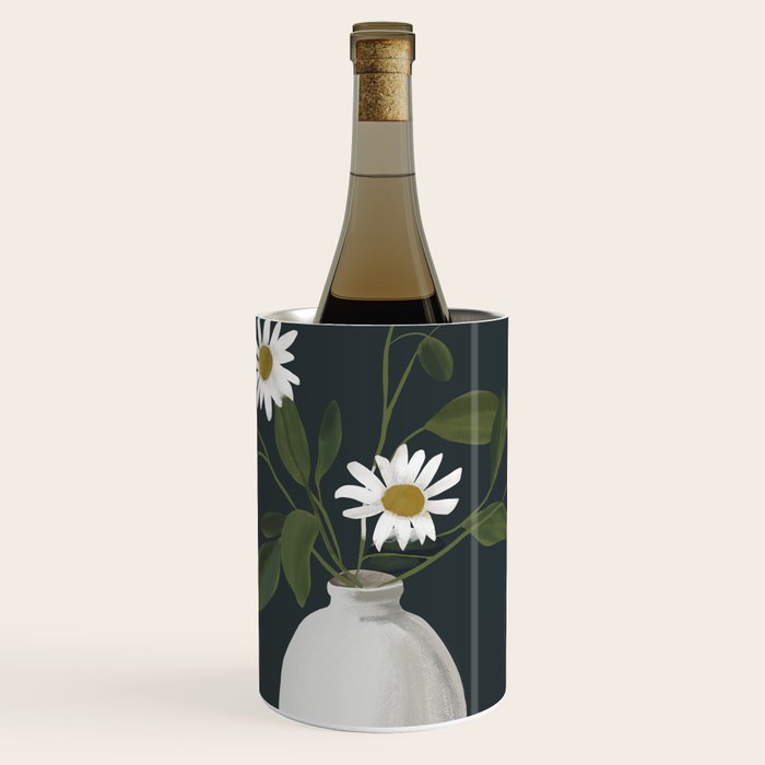 Minimalist Daisy Flowers 2 Wine Chiller Gallery Image 1