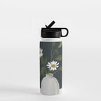 Minimalist Daisy Flowers 2 Water Bottle Gallery Image 1