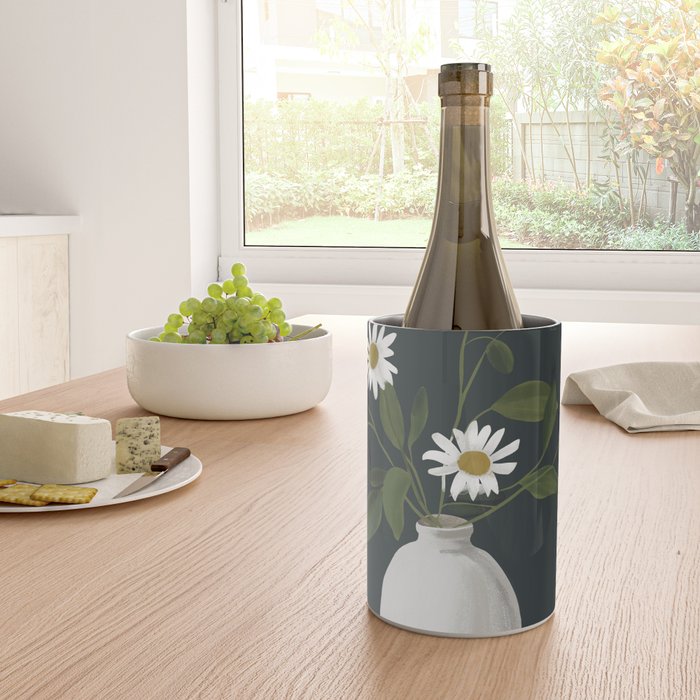Minimalist Daisy Flowers 2 Wine Chiller Gallery Image 4