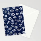 Mystic Eyes - White on Navy Stationery Card Gallery Image 2