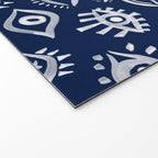 Mystic Eyes - White on Navy Welcome Mat Gallery Image 2