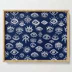 Mystic Eyes - White on Navy Serving Tray Gallery Image 1