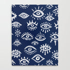Mystic Eyes - White on Navy Notebook Gallery Image 4