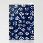 Mystic Eyes - White on Navy Stationery Card Gallery Image 2