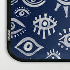 Mystic Eyes - White on Navy Laptop Sleeve Gallery Image 3