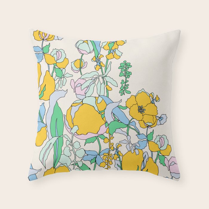 Exhibition of modern graphic art Madrid Throw Pillow Gallery Image 6