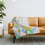 Exhibition of modern graphic art Madrid Throw Blanket Gallery Image 1