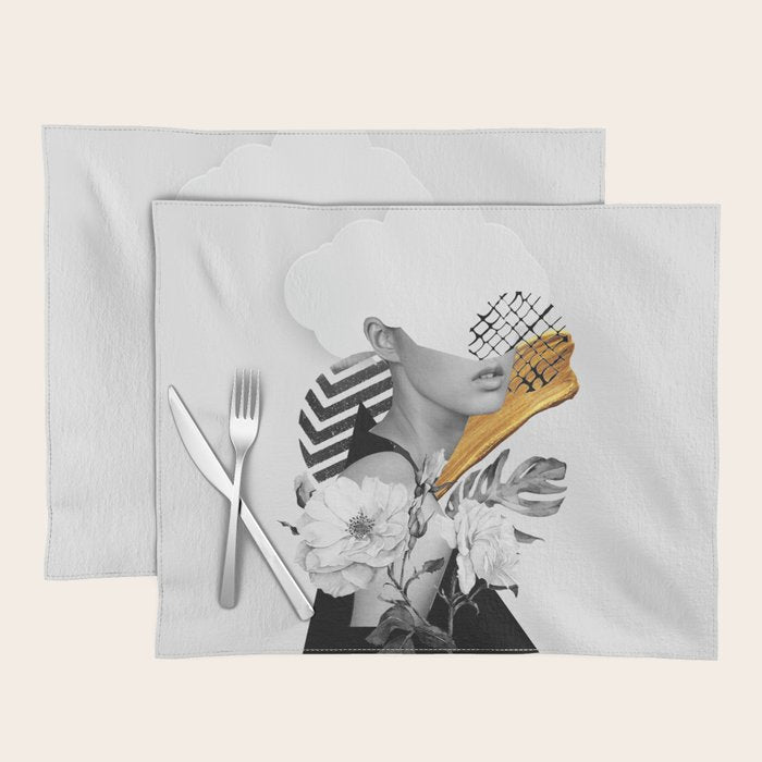 collage art (girl) Placemat Gallery Image 1