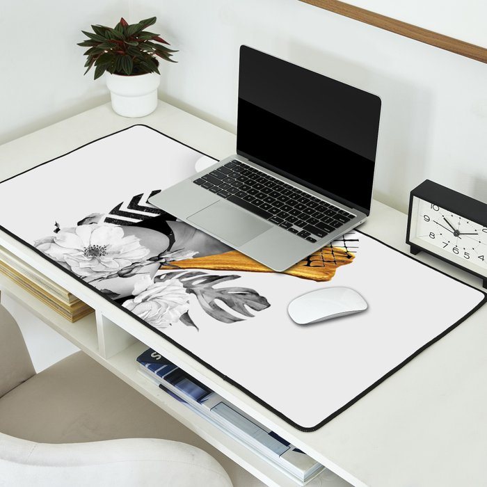 collage art (girl) Desk Mat Gallery Image 2
