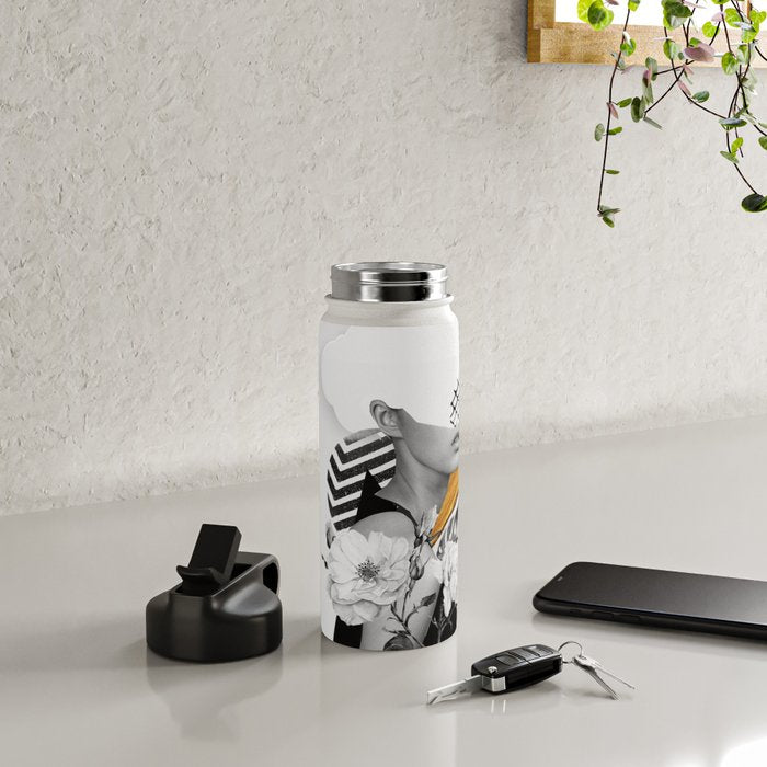 collage art (girl) Water Bottle Gallery Image 5