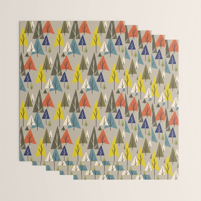 Multicolor Pines Wrapping Paper Gallery Image 3