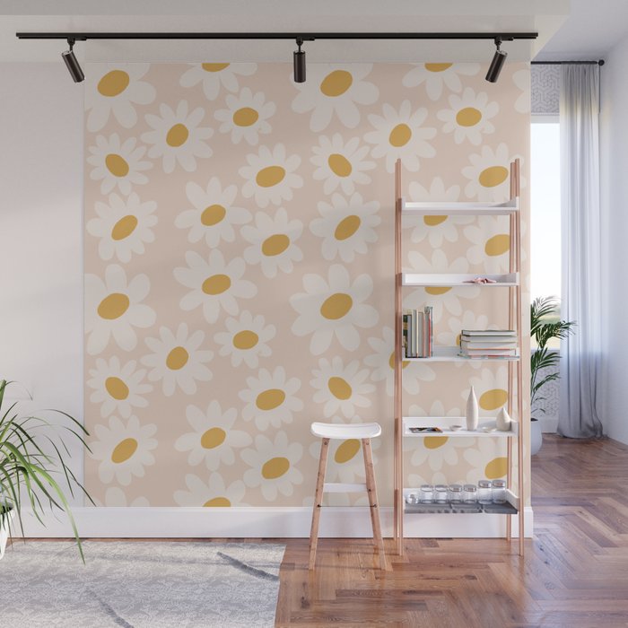 Soft daisies Wall Mural Gallery Image 1
