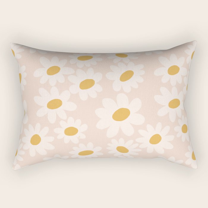 Soft daisies Rectangular Pillow Gallery Image 1