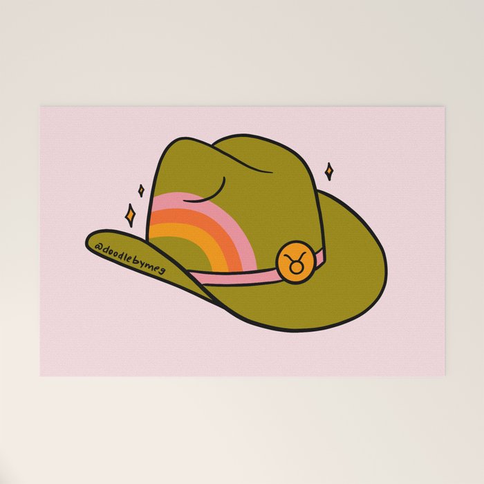 Taurus Cowboy Hat Welcome Mat Gallery Image 1