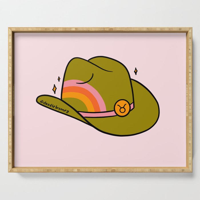 Taurus Cowboy Hat Serving Tray Gallery Image 1