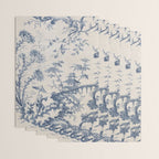 Jean Baptiste Pillement Chinoiserie Toile de Jouy Wrapping Paper Gallery Image 3