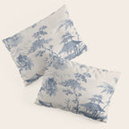 Jean Baptiste Pillement Chinoiserie Toile de Jouy Pillow Sham Gallery Image 3