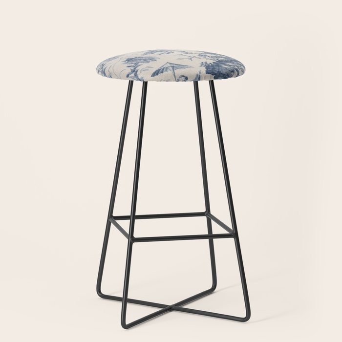 Jean Baptiste Pillement Chinoiserie Toile de Jouy Stool Gallery Image 1