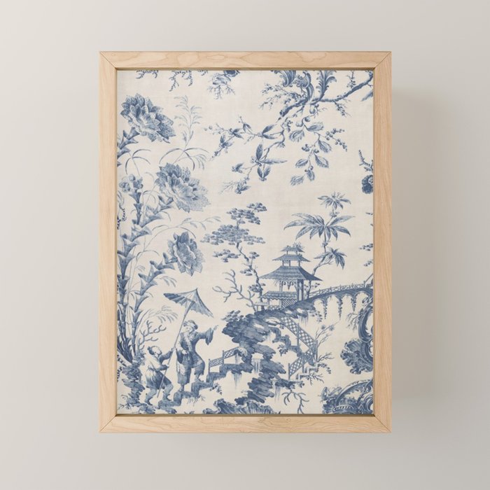 Jean Baptiste Pillement Chinoiserie Toile de Jouy Mini Art Print Gallery Image 1