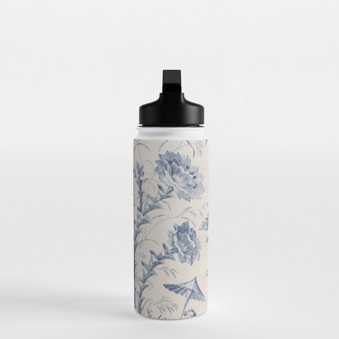 Jean Baptiste Pillement Chinoiserie Toile de Jouy Water Bottle Gallery Image 3