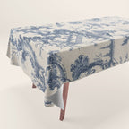 Jean Baptiste Pillement Chinoiserie Toile de Jouy Tablecloth Gallery Image 1