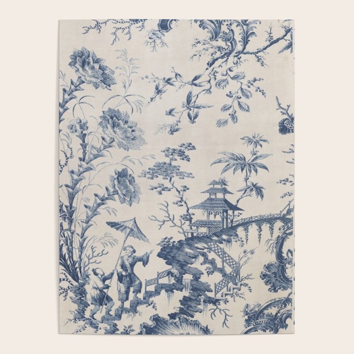 Jean Baptiste Pillement Chinoiserie Toile de Jouy Poster Gallery Image 4