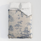 Jean Baptiste Pillement Chinoiserie Toile de Jouy Comforter Gallery Image 6